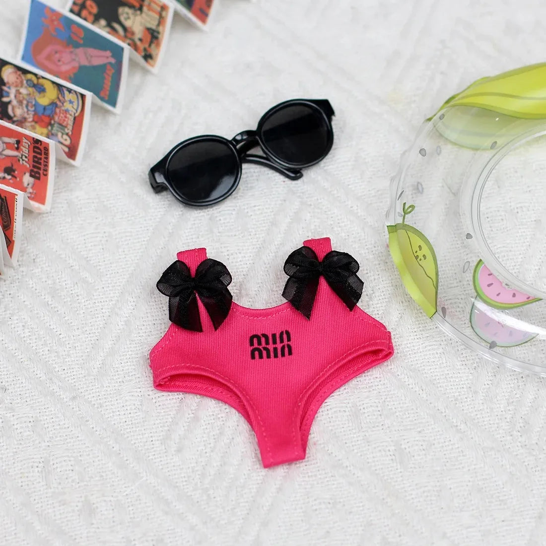 BubuCentral Mini Beach Swimsuit | Summer Fashion Outfit for 15–17 cm Art Toys (No Doll)