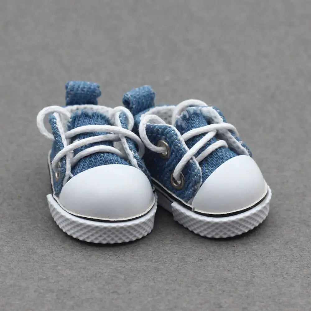 BubuCentral Mini Canvas Shoes for 15–17 cm Art Toys | Hand-Made Doll Shoes | Cute Accessories for Designer & Collectible Figures