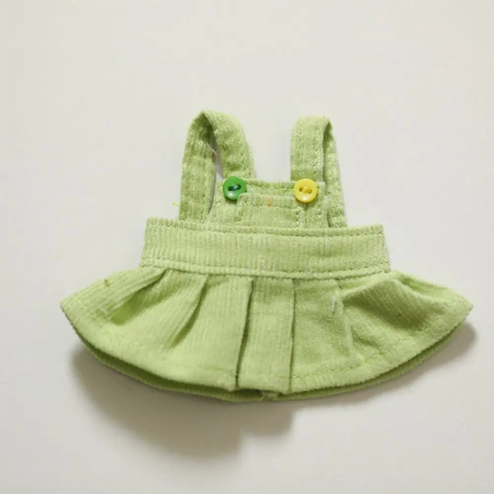 BubuCentral Mini Princess Dress Set | 10 cm Cotton Doll Clothes with Camisole & Skirt – Cute Outfit for Plush & Idol Dolls (No Doll)