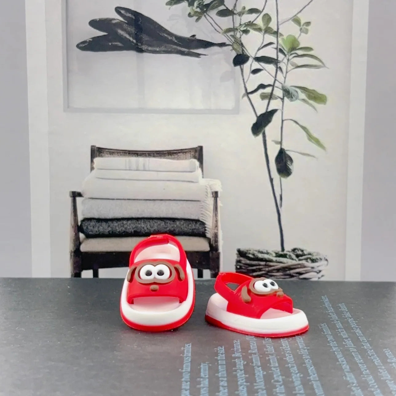 BubuCentral Cute Animal Slippers for 15–20 cm Art Toys | Premium Mini Shoes for Cotton & Plush Dolls | DIY Accessories & Display Decoration