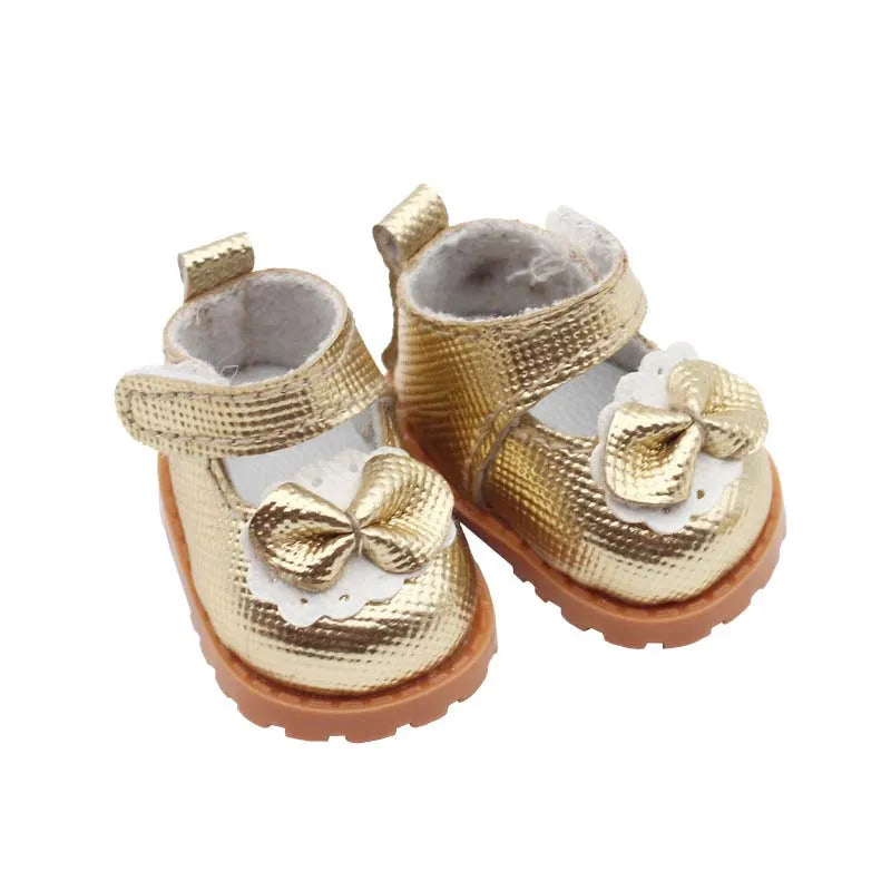 BubuCentral Mini Bow Shoes for 17 cm Art Toys | Multi-Color Leather Doll Shoes | Cute Accessories for Designer & Collectible Figures