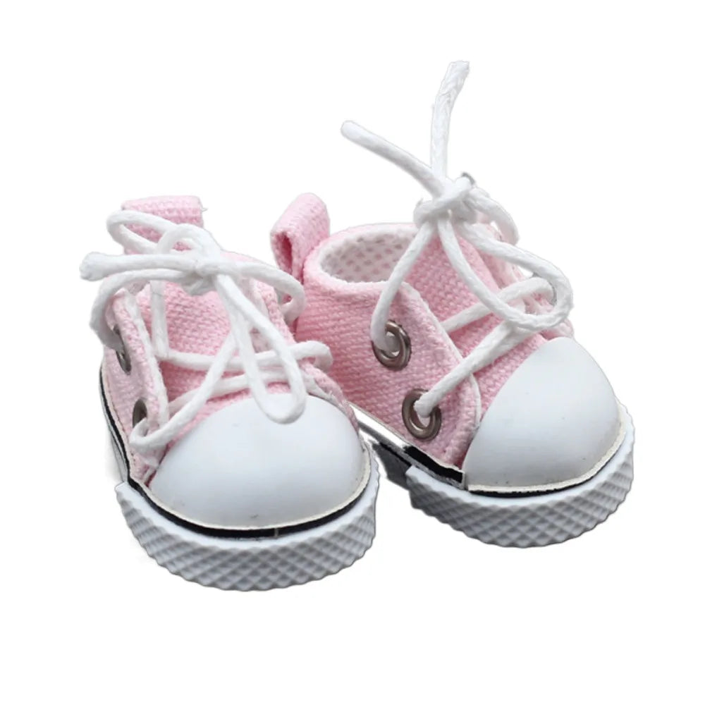 BubuCentral Mini Canvas Shoes for 15–17 cm Art Toys | Hand-Made Doll Shoes | Cute Accessories for Designer & Collectible Figures