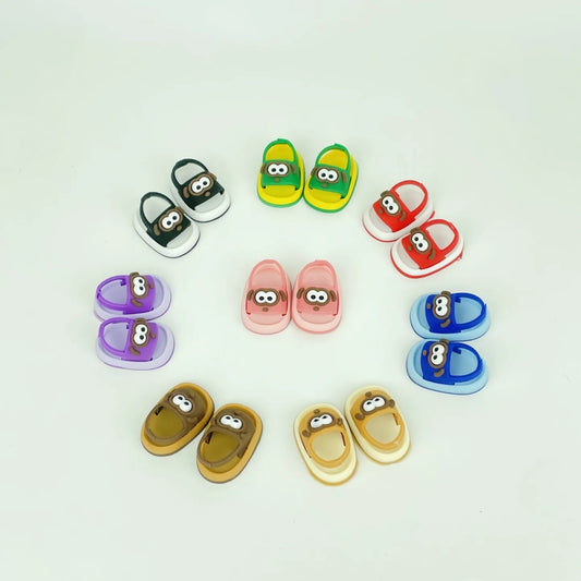 BubuCentral Cute Animal Slippers for 15–20 cm Art Toys | Premium Mini Shoes for Cotton & Plush Dolls | DIY Accessories & Display Decoration
