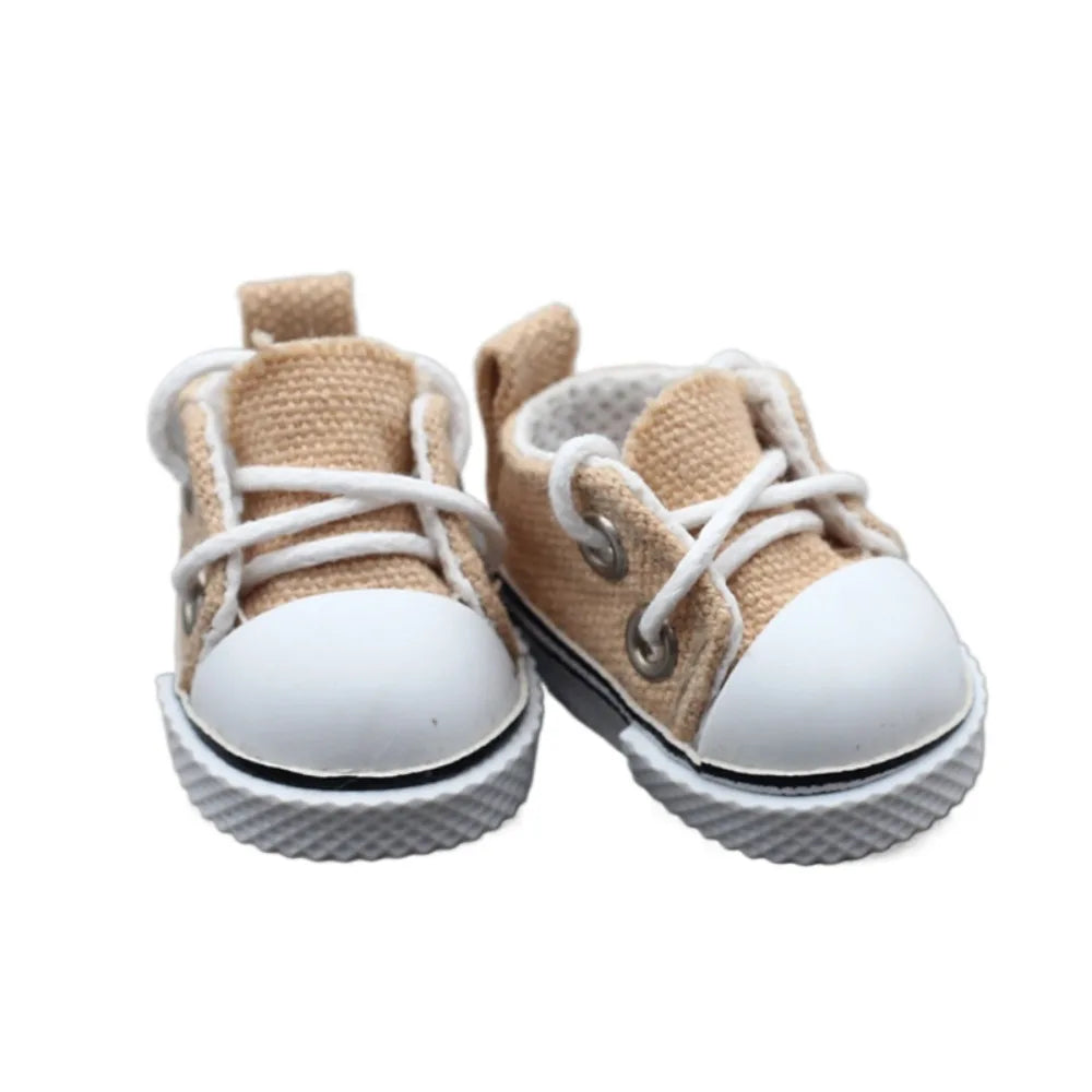BubuCentral Mini Canvas Shoes for 15–17 cm Art Toys | Hand-Made Doll Shoes | Cute Accessories for Designer & Collectible Figures