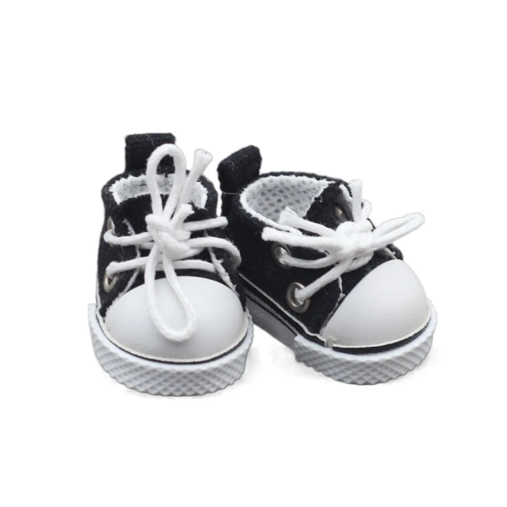 BubuCentral Mini Canvas Shoes for 15–17 cm Art Toys | Hand-Made Doll Shoes | Cute Accessories for Designer & Collectible Figures