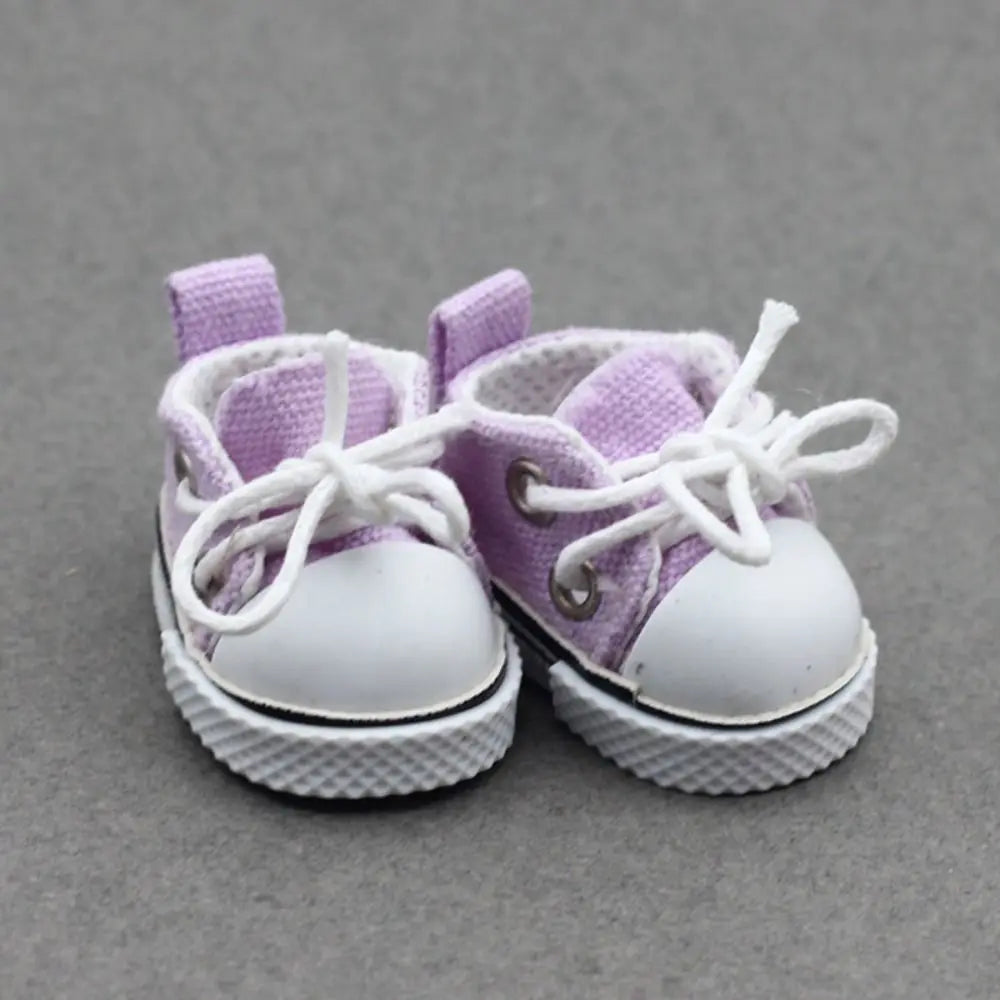 BubuCentral Mini Canvas Shoes for 15–17 cm Art Toys | Hand-Made Doll Shoes | Cute Accessories for Designer & Collectible Figures