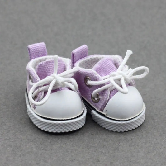 BubuCentral Mini Canvas Shoes for 15–17 cm Art Toys | Hand-Made Doll Shoes | Cute Accessories for Designer & Collectible Figures