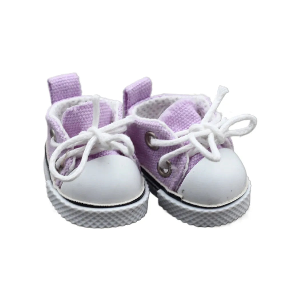 BubuCentral Mini Canvas Shoes for 15–17 cm Art Toys | Hand-Made Doll Shoes | Cute Accessories for Designer & Collectible Figures
