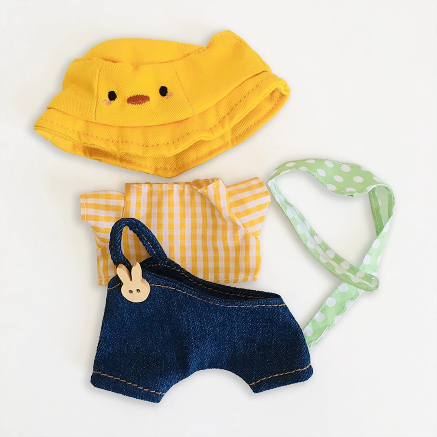 BubuCentral 6 inch Plush Doll Outfit | Cute Kawaii Clothes Set for 15–17 cm Collectible Dolls – Adorable Birthday Gift Idea (No Doll)