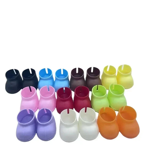 BubuCentral Colorful Rain Boots & Beach Shoes for 15–17 cm Art Toys | Mini Ropa-Style Shoes | Fun Accessories for Collectible Figures