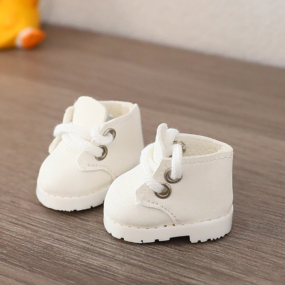 BubuCentral Mini Leather Boots for 15–17 cm Art Toys | Multi-Color Fashion Doll Shoes | Cute DIY Accessories for Collectible Figures