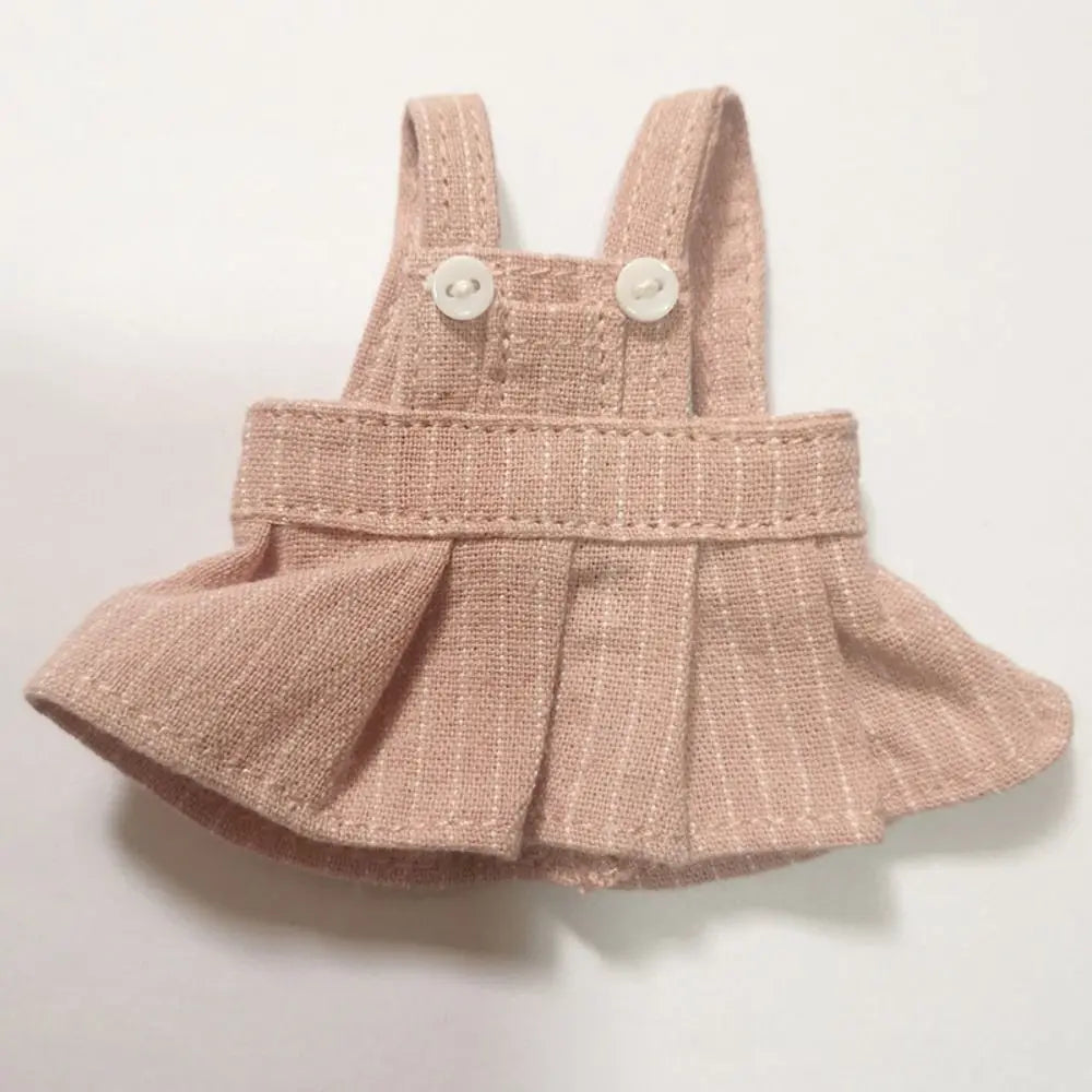 BubuCentral Mini Princess Dress Set | 10 cm Cotton Doll Clothes with Camisole & Skirt – Cute Outfit for Plush & Idol Dolls (No Doll)