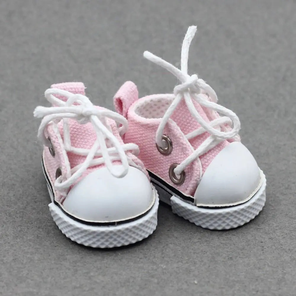 BubuCentral Mini Canvas Shoes for 15–17 cm Art Toys | Hand-Made Doll Shoes | Cute Accessories for Designer & Collectible Figures