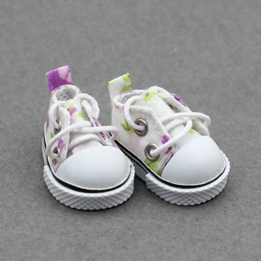 BubuCentral Mini Canvas Shoes for 15–17 cm Art Toys | Hand-Made Doll Shoes | Cute Accessories for Designer & Collectible Figures