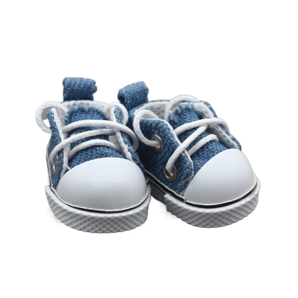 BubuCentral Mini Canvas Shoes for 15–17 cm Art Toys | Hand-Made Doll Shoes | Cute Accessories for Designer & Collectible Figures