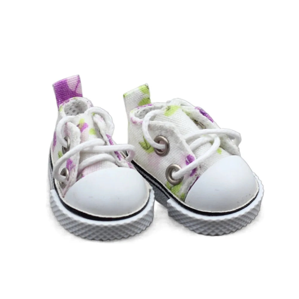 BubuCentral Mini Canvas Shoes for 15–17 cm Art Toys | Hand-Made Doll Shoes | Cute Accessories for Designer & Collectible Figures