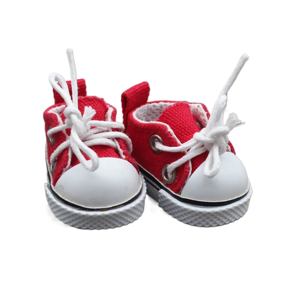 BubuCentral Mini Canvas Shoes for 15–17 cm Art Toys | Hand-Made Doll Shoes | Cute Accessories for Designer & Collectible Figures