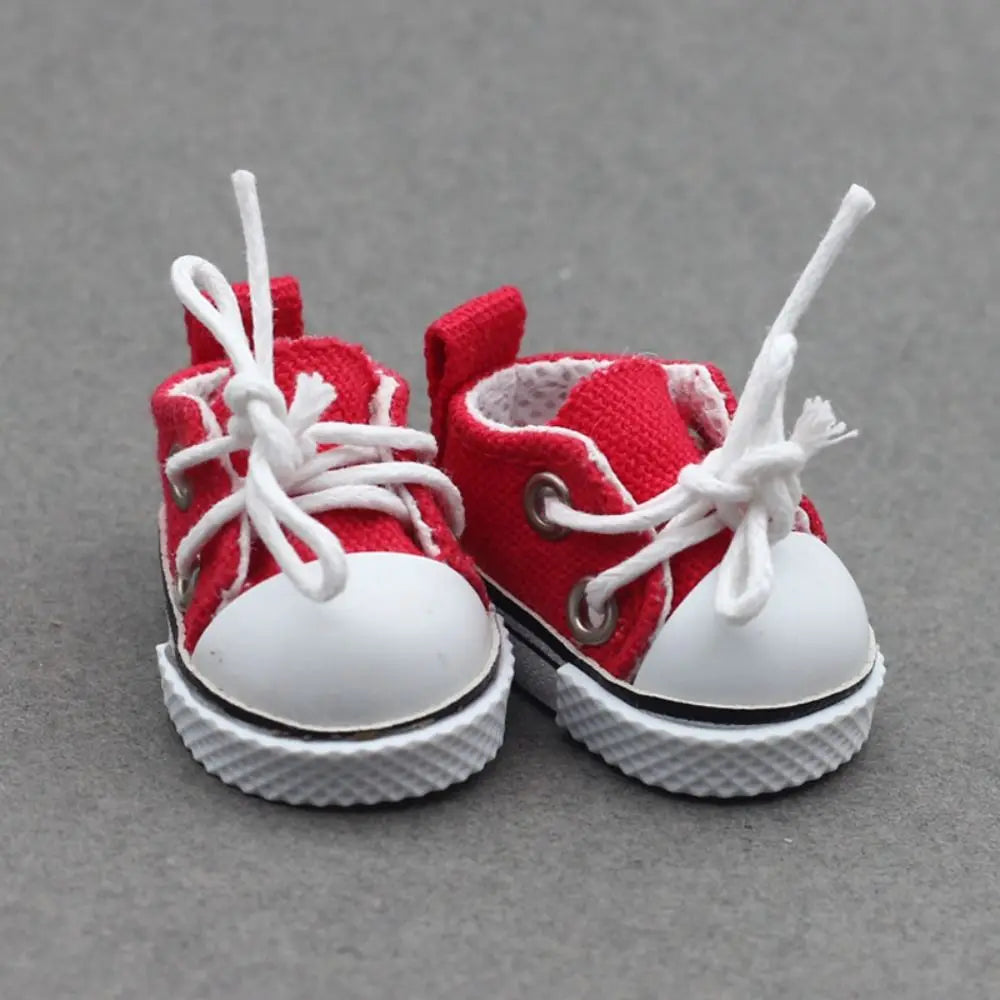 BubuCentral Mini Canvas Shoes for 15–17 cm Art Toys | Hand-Made Doll Shoes | Cute Accessories for Designer & Collectible Figures