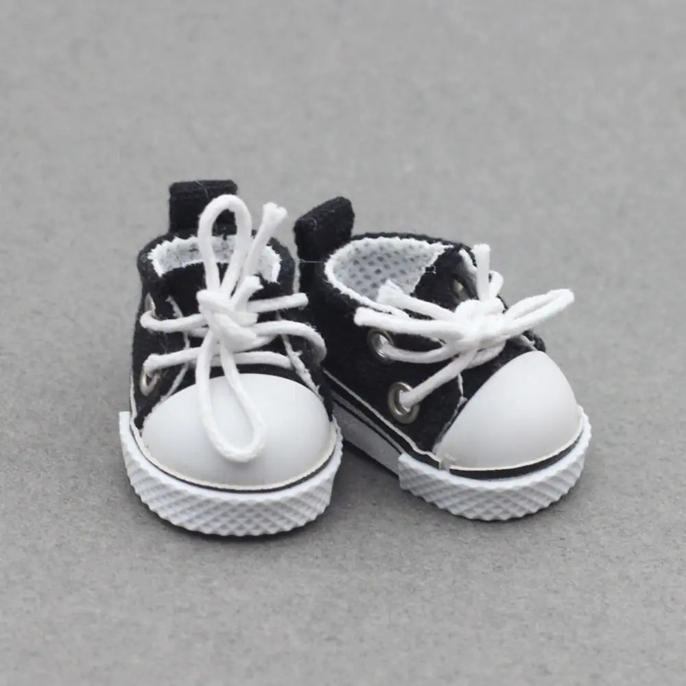 BubuCentral Mini Canvas Shoes for 15–17 cm Art Toys | Hand-Made Doll Shoes | Cute Accessories for Designer & Collectible Figures