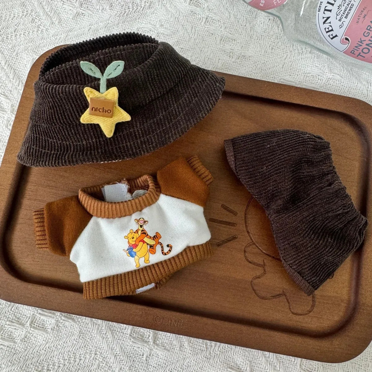 BubuCentral Spring Field Outfit Set | 17 cm Mini Doll Clothes with Strap Pants & Accessories (No Doll)