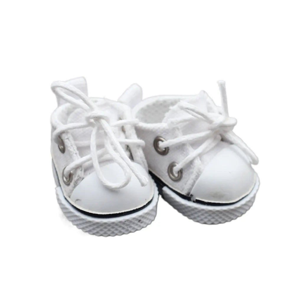 BubuCentral Mini Canvas Shoes for 15–17 cm Art Toys | Hand-Made Doll Shoes | Cute Accessories for Designer & Collectible Figures