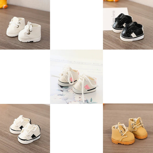 BubuCentral Mini Leather Boots for 15–17 cm Art Toys | Multi-Color Fashion Doll Shoes | Cute DIY Accessories for Collectible Figures