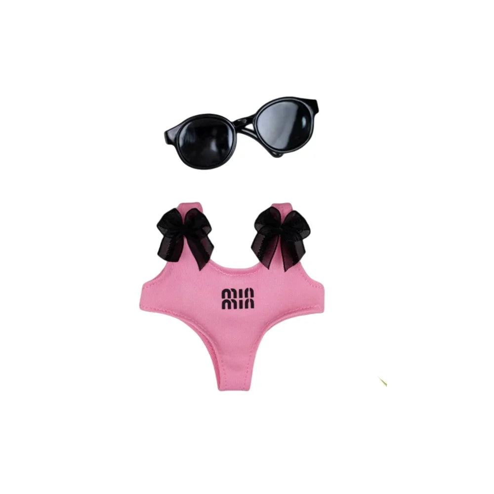 BubuCentral Mini Beach Swimsuit | Summer Fashion Outfit for 15–17 cm Art Toys (No Doll)