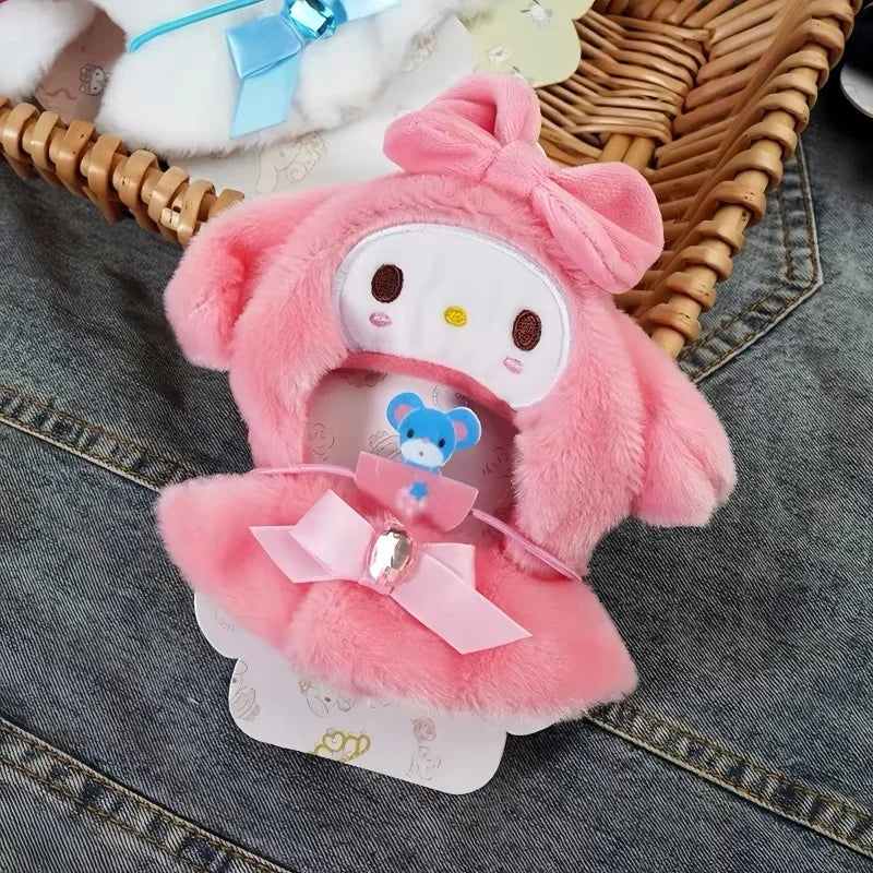 BubuCentral Mini Cape & Skirt Set | Cute Sitting Party Outfit with Hat Accessory – 15–17 cm Collectible Doll Clothing (No Doll)