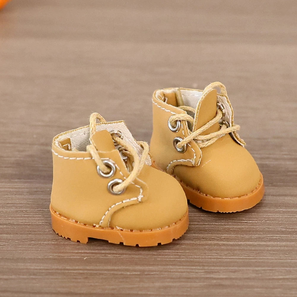 BubuCentral Mini Leather Boots for 15–17 cm Art Toys | Multi-Color Fashion Doll Shoes | Cute DIY Accessories for Collectible Figures