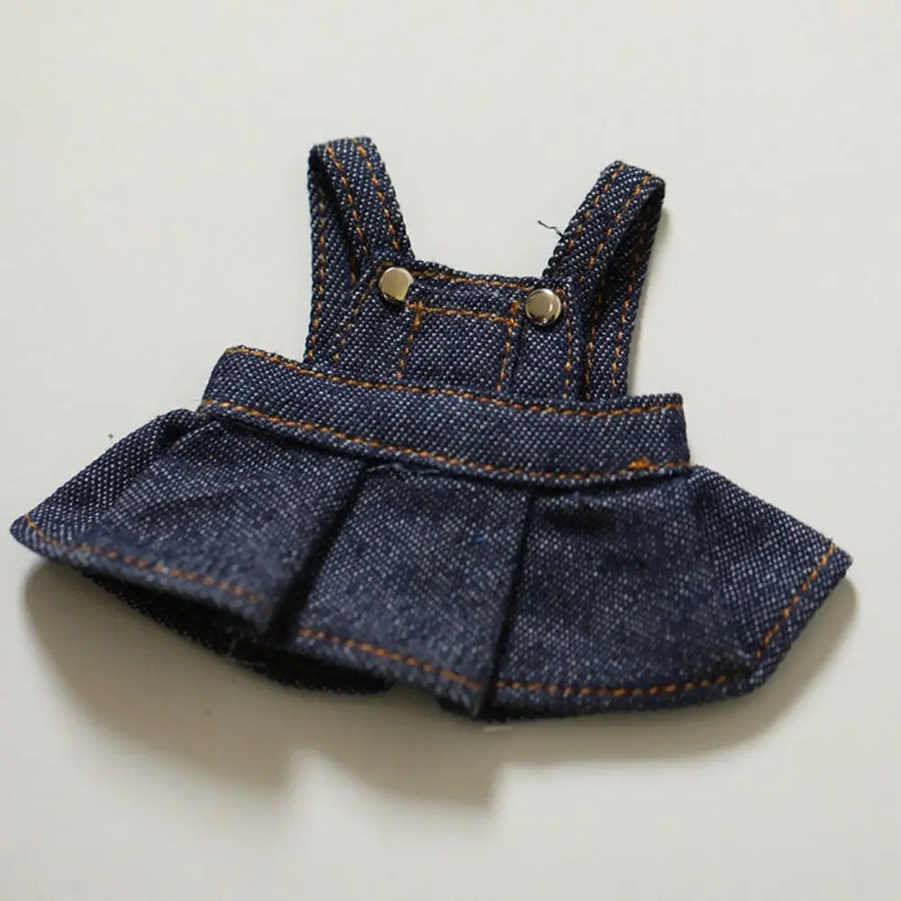 BubuCentral Mini Princess Dress Set | 10 cm Cotton Doll Clothes with Camisole & Skirt – Cute Outfit for Plush & Idol Dolls (No Doll)