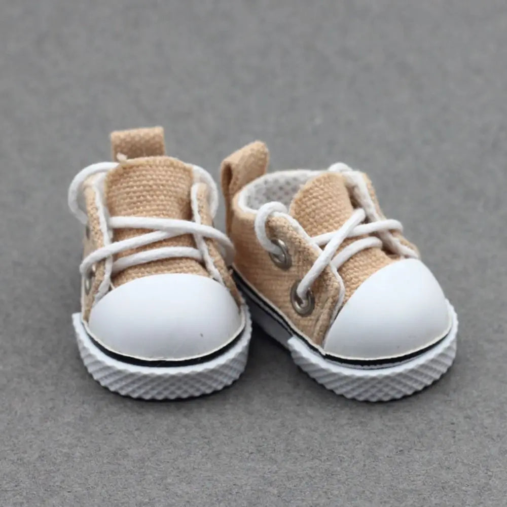BubuCentral Mini Canvas Shoes for 15–17 cm Art Toys | Hand-Made Doll Shoes | Cute Accessories for Designer & Collectible Figures