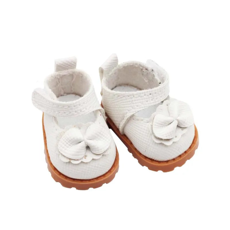 BubuCentral Mini Bow Shoes for 17 cm Art Toys | Multi-Color Leather Doll Shoes | Cute Accessories for Designer & Collectible Figures