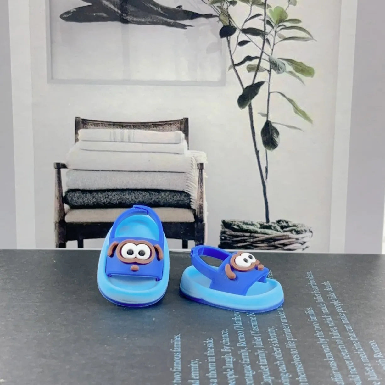BubuCentral Cute Animal Slippers for 15–20 cm Art Toys | Premium Mini Shoes for Cotton & Plush Dolls | DIY Accessories & Display Decoration