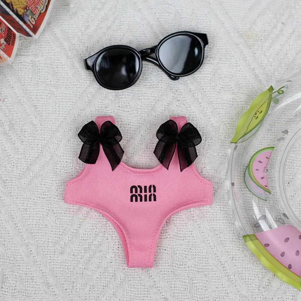 BubuCentral Mini Beach Swimsuit | Summer Fashion Outfit for 15–17 cm Art Toys (No Doll)