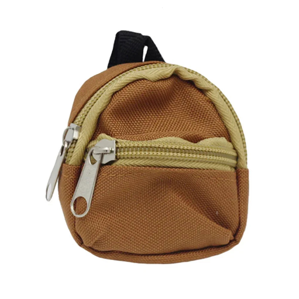 BubuCentral Mini Canvas Backpack | Cute Pet Carrier Bag for 15–17 cm Art Dolls & Collectible Figures (No Doll)
