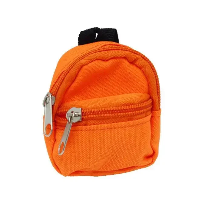 BubuCentral Mini Double-Zipper Backpack | Canvas School Bag & Coin Purse for 20 cm Dolls, Blythe & 1/6 BJD Figures