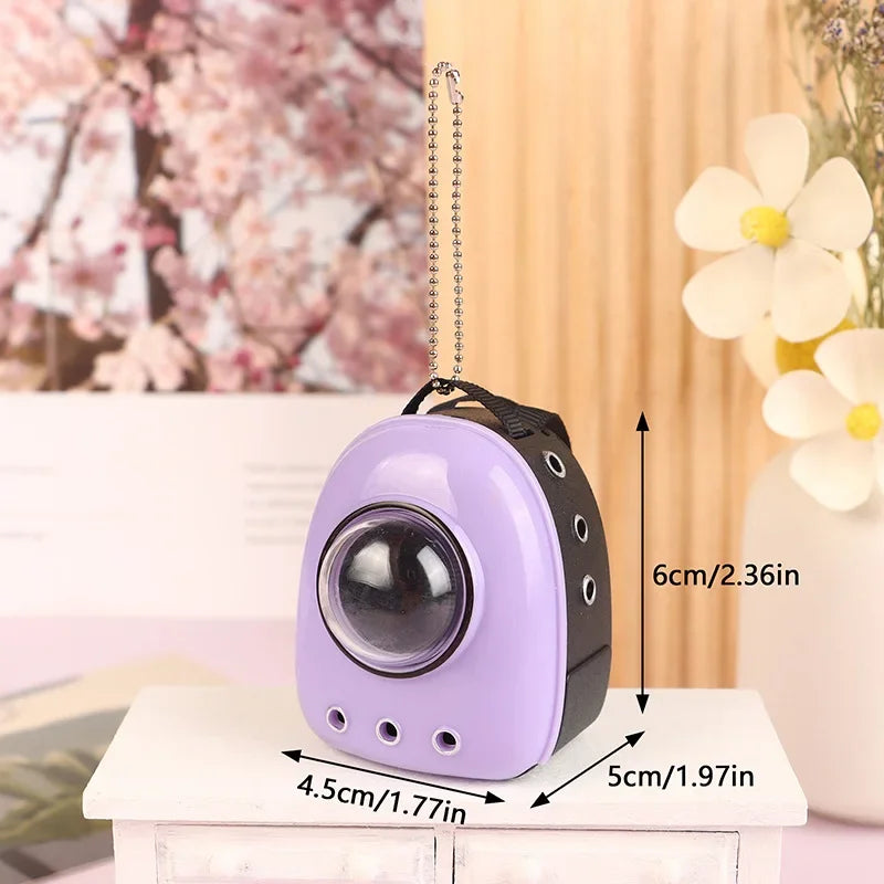BubuCentral Mini Canvas Backpack | Cute Pet Carrier Bag for 15–17 cm Art Dolls & Collectible Figures (No Doll)
