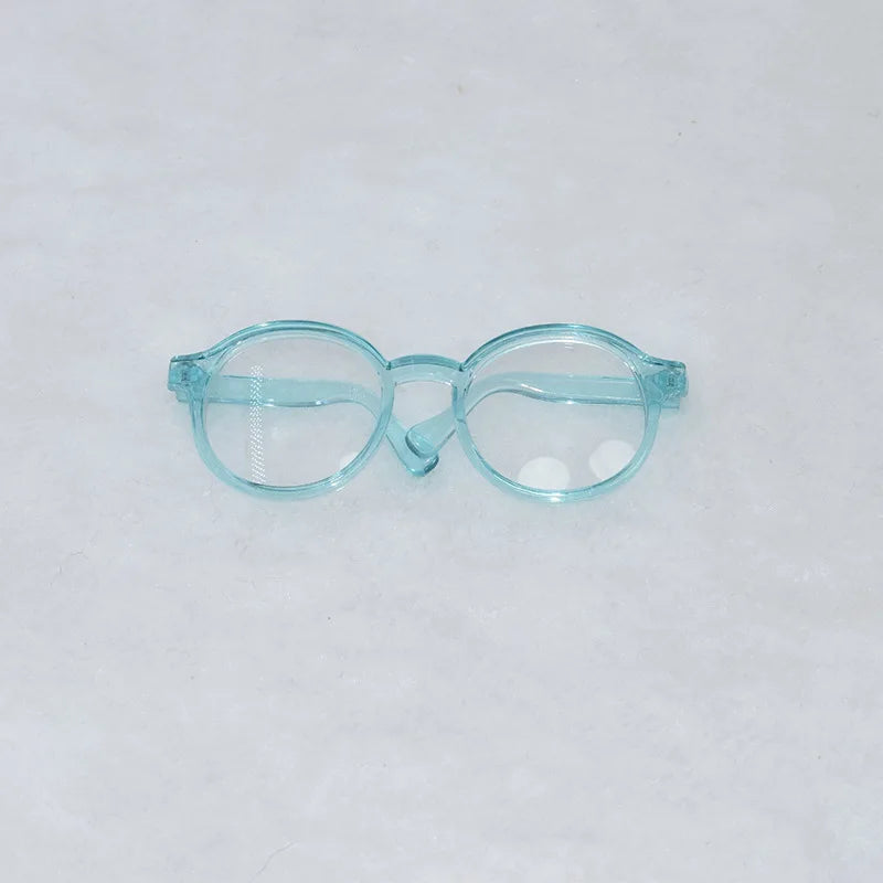BubuCentral Mini Transparent Glasses | 6.5 cm Plastic Sunglasses for 15–17 cm Art Toys & Plush Figures