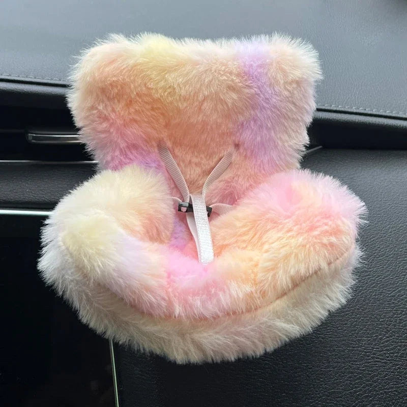 BubuCentral Mini Plush Safety Seat | Cute Car Display Chair for 15–17 cm Collectible Dolls – Kawaii Display & Air Freshener Accessory (No Doll)