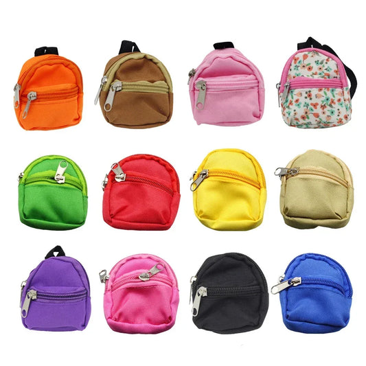 BubuCentral Mini Canvas Backpack | Cute Pet Carrier Bag for 15–17 cm Art Dolls & Collectible Figures (No Doll)
