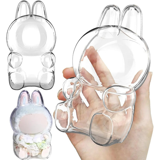 BubuCentral Clear Protective Case | Portable PVC Storage Box with Keychain – Dustproof & Scratch-Resistant Display for 15–17 cm Collectible Dolls (No Doll)