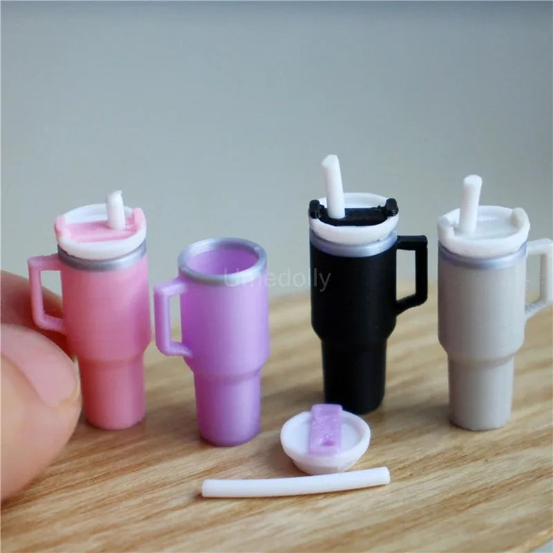 BubuCentral Mini Vacuum Cup | 1:12 Scale Dollhouse Accessory for OB11, BJD & Collectible Figures – Realistic Drink Cup Prop