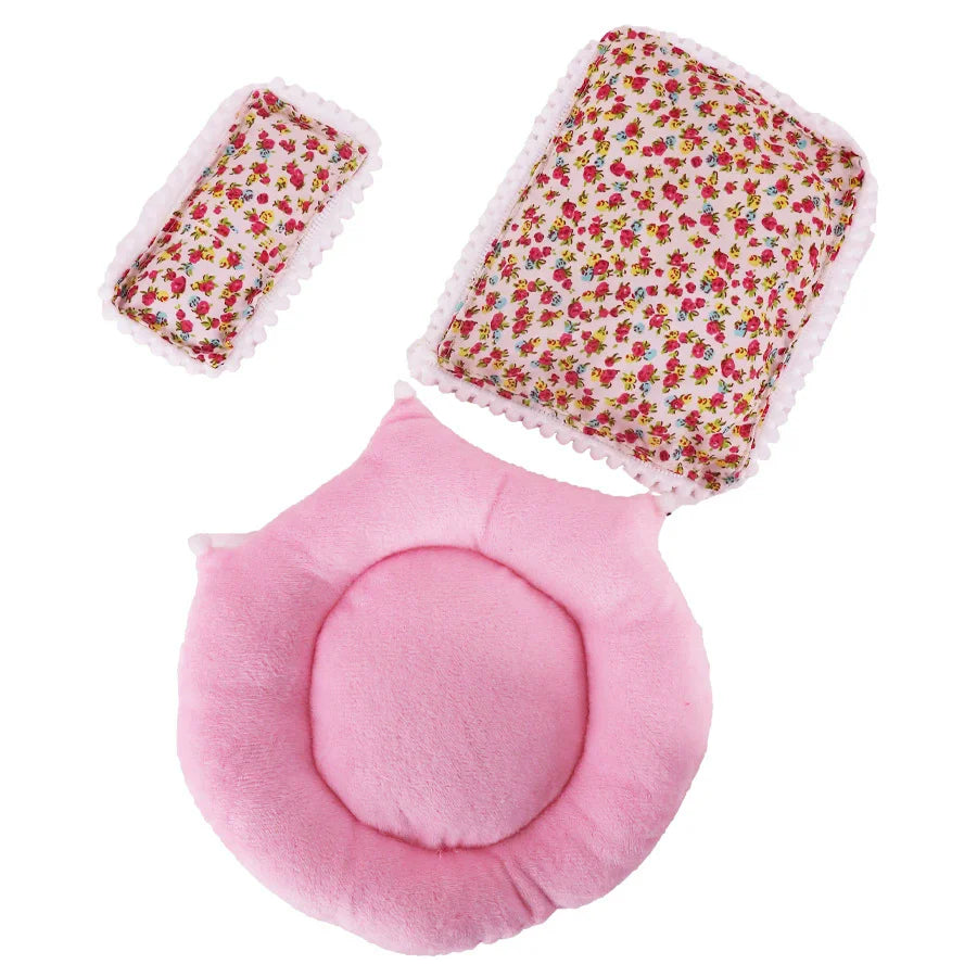BubuCentral Mini Doll Bed Set | 1:12 Scale Sleeping Bag with 2 Pillows – Cozy Bedding for BJD, OB11 & Collectible Figures (No Doll)