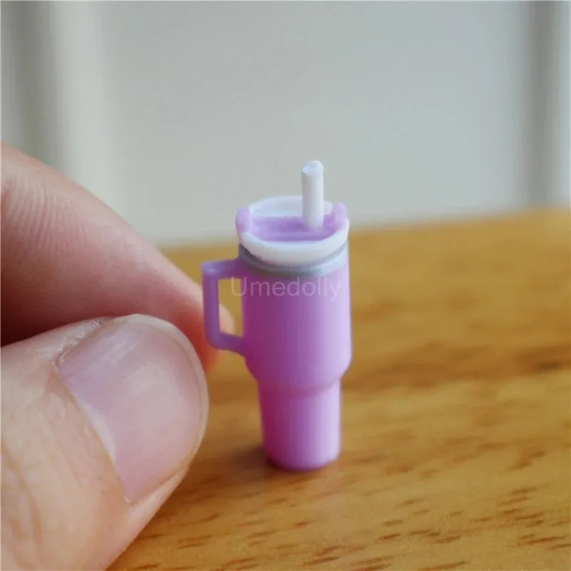 BubuCentral Mini Vacuum Cup | 1:12 Scale Dollhouse Accessory for OB11, BJD & Collectible Figures – Realistic Drink Cup Prop