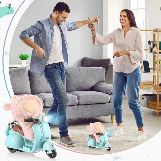 BubuCentral Mini Electric Motorcycle | Cute Toy Scooter for 15–17 cm Dolls & Art Figures – Display Accessory (No Doll)
