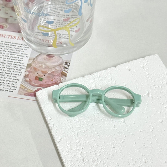 BubuCentral Mini Transparent Glasses | 6.5 cm Plastic Sunglasses for 15–17 cm Art Toys & Plush Figures