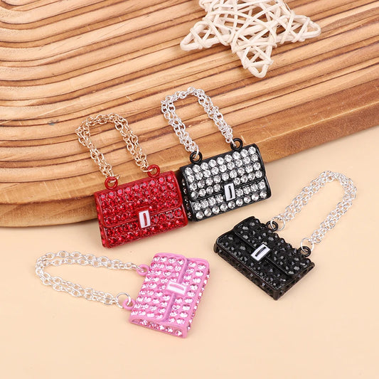 BubuCentral Mini Chain Handbag | 1 Pc Metal Doll Purse Accessory – Fashionable 1:12 Dollhouse Bag for Collectible Figures (No Doll)