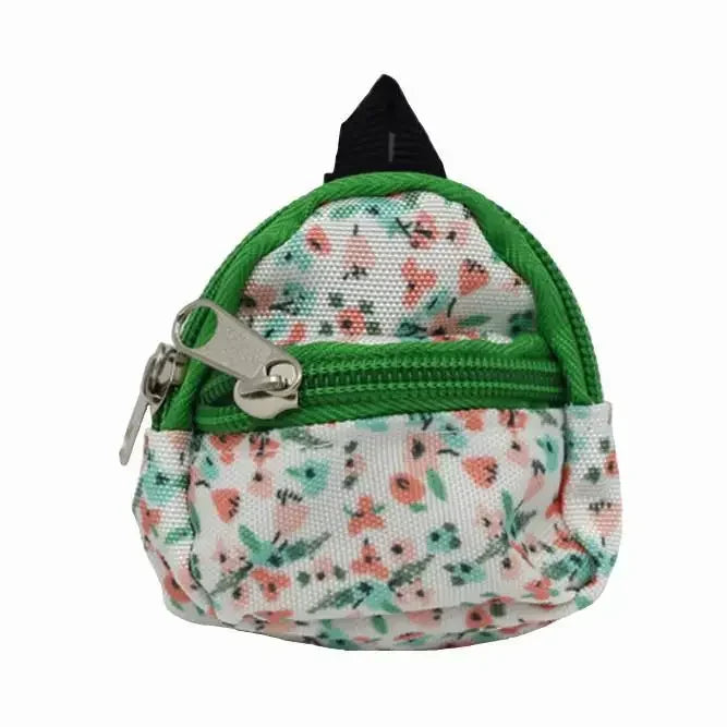 BubuCentral Mini Double-Zipper Backpack | Canvas School Bag & Coin Purse for 20 cm Dolls, Blythe & 1/6 BJD Figures