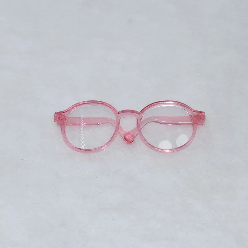 BubuCentral Mini Transparent Glasses | 6.5 cm Plastic Sunglasses for 15–17 cm Art Toys & Plush Figures