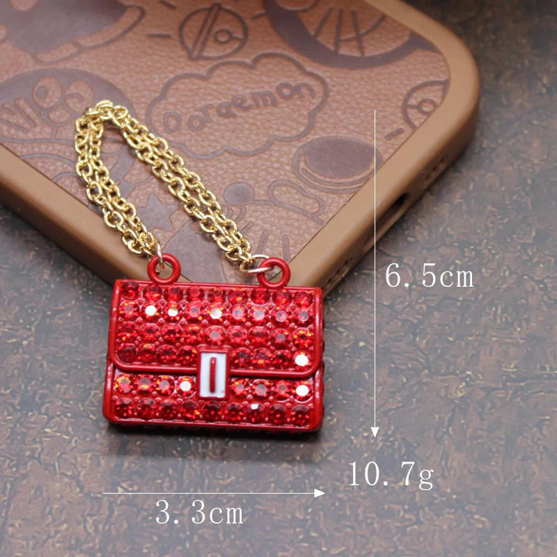 BubuCentral Mini Chain Handbag | 1 Pc Metal Doll Purse Accessory – Fashionable 1:12 Dollhouse Bag for Collectible Figures (No Doll)
